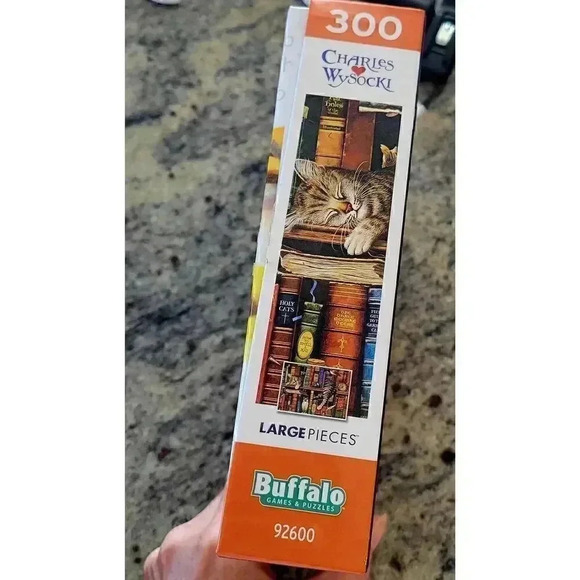 Buffalo Games Charles Wysocki Frederick the Literate Cat Large 300 Piece Puzzle - Picture 3 of 4